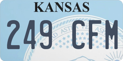 KS license plate 249CFM