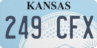 KS license plate 249CFX