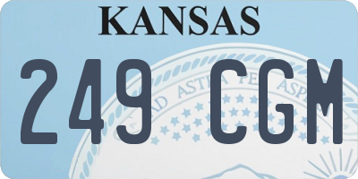 KS license plate 249CGM