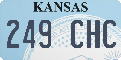 KS license plate 249CHC