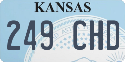 KS license plate 249CHD