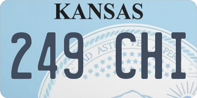 KS license plate 249CHI