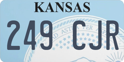 KS license plate 249CJR