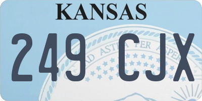 KS license plate 249CJX