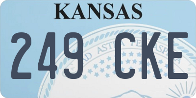 KS license plate 249CKE