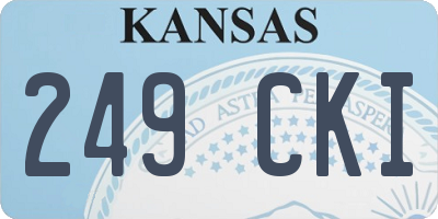 KS license plate 249CKI