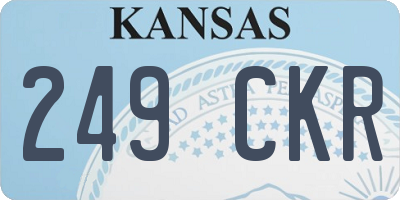 KS license plate 249CKR