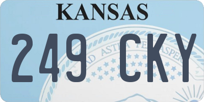 KS license plate 249CKY