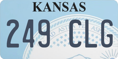 KS license plate 249CLG