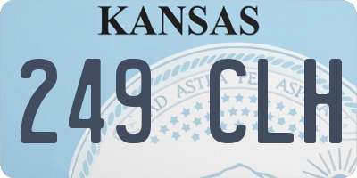 KS license plate 249CLH