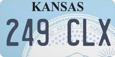 KS license plate 249CLX