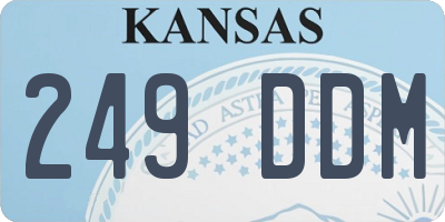 KS license plate 249DDM