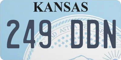 KS license plate 249DDN