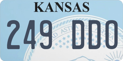 KS license plate 249DDO