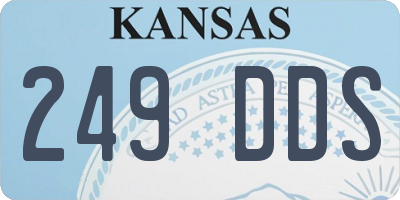KS license plate 249DDS