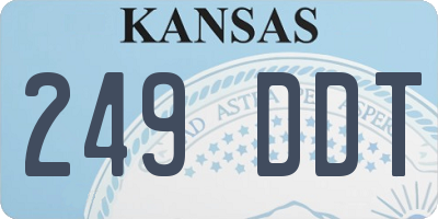 KS license plate 249DDT
