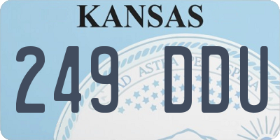 KS license plate 249DDU