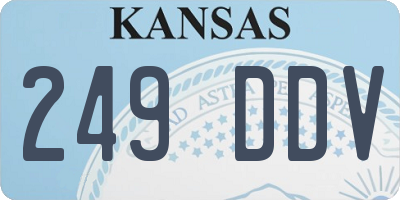 KS license plate 249DDV