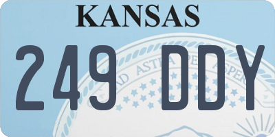 KS license plate 249DDY