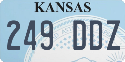 KS license plate 249DDZ