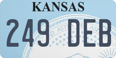 KS license plate 249DEB