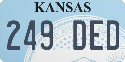 KS license plate 249DED