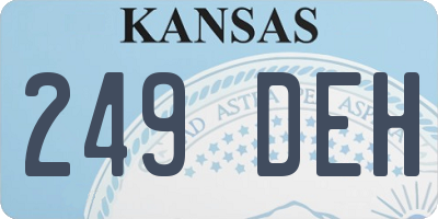 KS license plate 249DEH