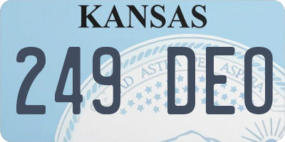 KS license plate 249DEO