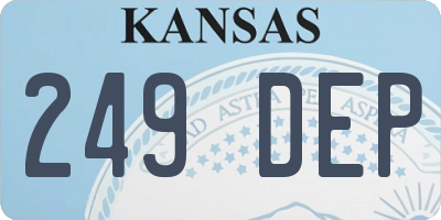 KS license plate 249DEP