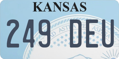 KS license plate 249DEU