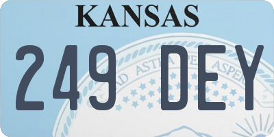 KS license plate 249DEY