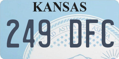 KS license plate 249DFC