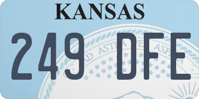 KS license plate 249DFE