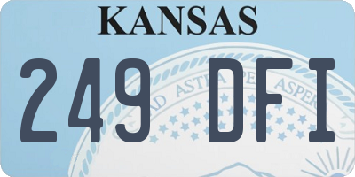 KS license plate 249DFI