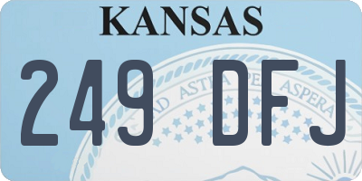 KS license plate 249DFJ