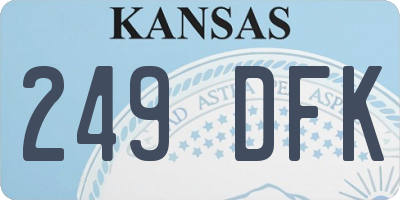 KS license plate 249DFK