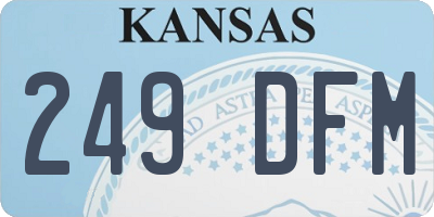 KS license plate 249DFM