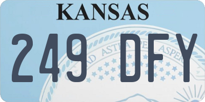 KS license plate 249DFY