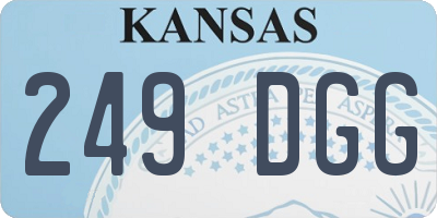 KS license plate 249DGG