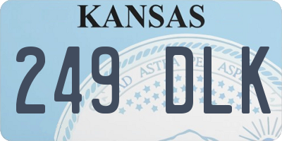 KS license plate 249DLK