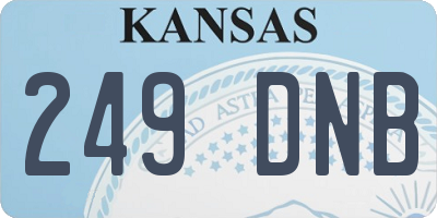 KS license plate 249DNB