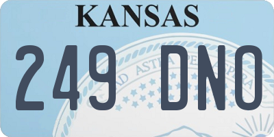 KS license plate 249DNO
