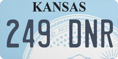KS license plate 249DNR