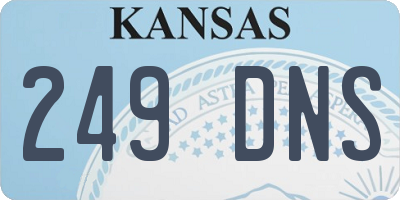 KS license plate 249DNS
