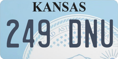 KS license plate 249DNU