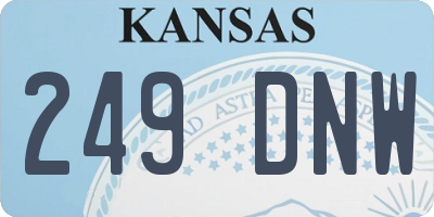 KS license plate 249DNW