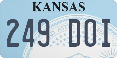KS license plate 249DOI
