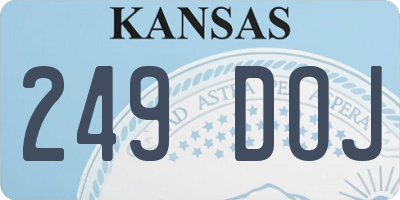 KS license plate 249DOJ