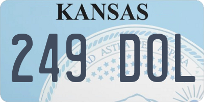 KS license plate 249DOL