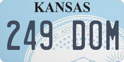 KS license plate 249DOM